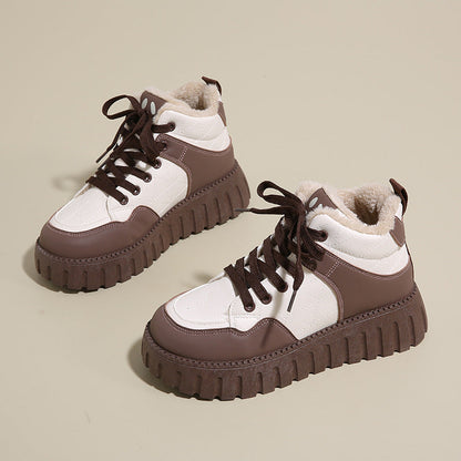 Damen Sneaker High-Top Weich Bequem Rutschfest