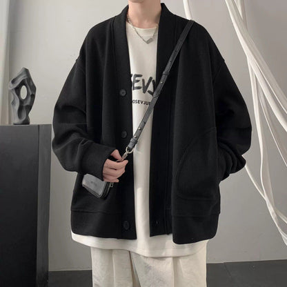 Damen Strickjacke Lässig Mit V-Ausschnitt Und Taschen - BerlinGlamour