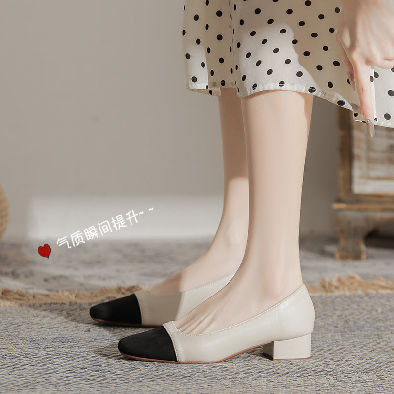 Damen Ballerinas Komfortabel Elegant Blockabsatz
