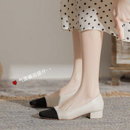Damen Ballerinas Komfortabel Elegant Blockabsatz