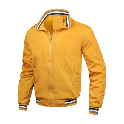 Herren Bomberjacke Sportlich Modern Mit Kontrastdetails