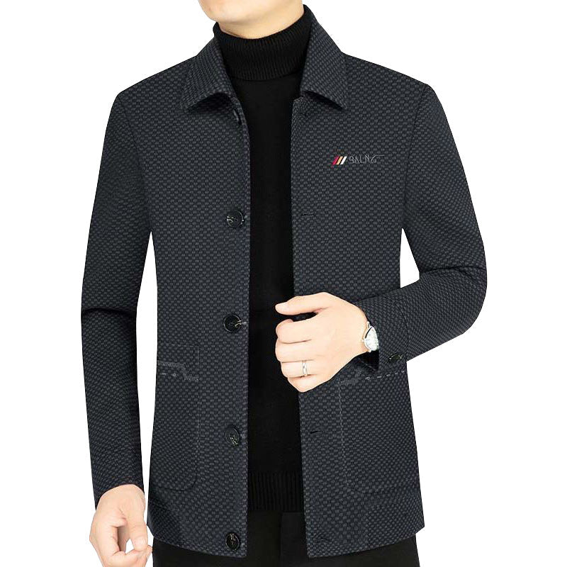 Herren Freizeitjacke Struktur Stoff Modern Berlin
