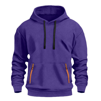 Herren Kapuzenpullover Modern mit Reißverschluss Taschen