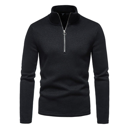 Herren Strickpullover Modern mit Zipper Hochkragen