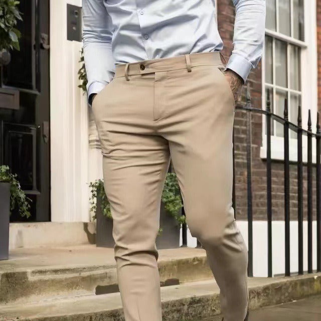Herren Anzughose Slim Fit Komfortabel Elegant