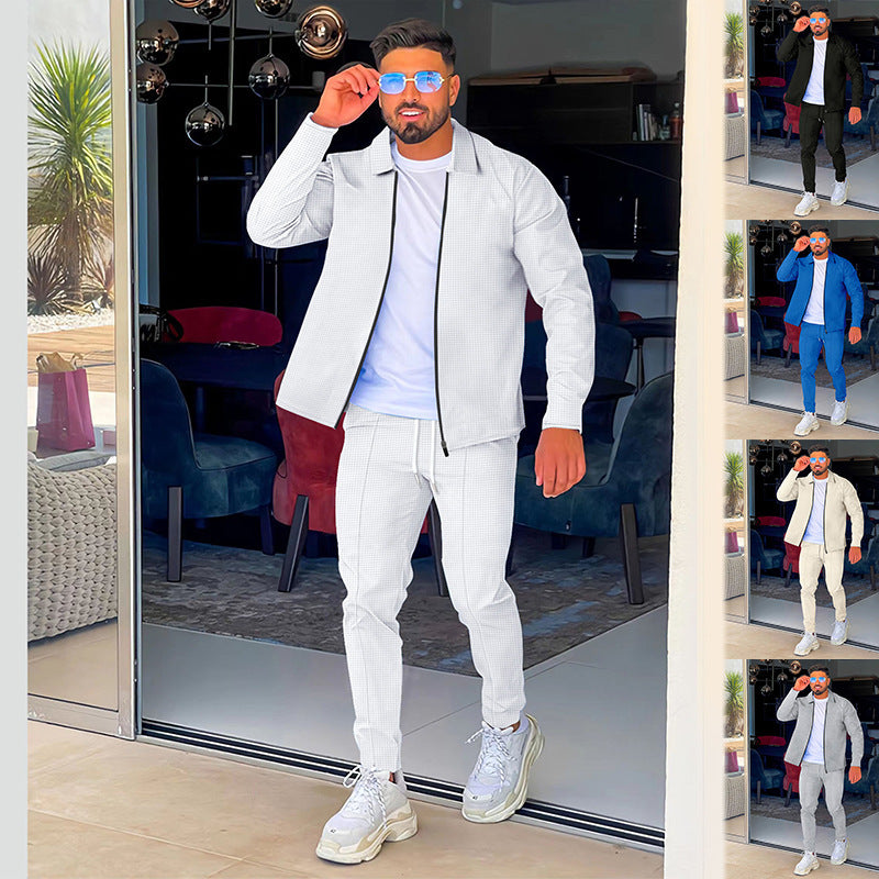 Herren Sportset Atmungsaktives Freizeit-Outfit mit Reißverschluss - BerlinGlamour
