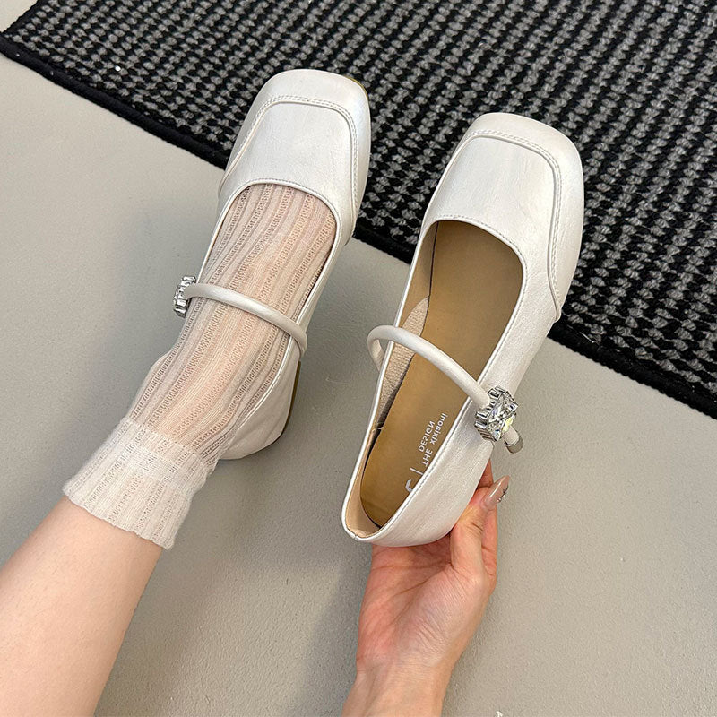 Damen Ballerinas Elegante Riemchen Schuhe Komfort