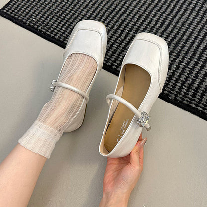 Damen Ballerinas Elegante Riemchen Schuhe Komfort