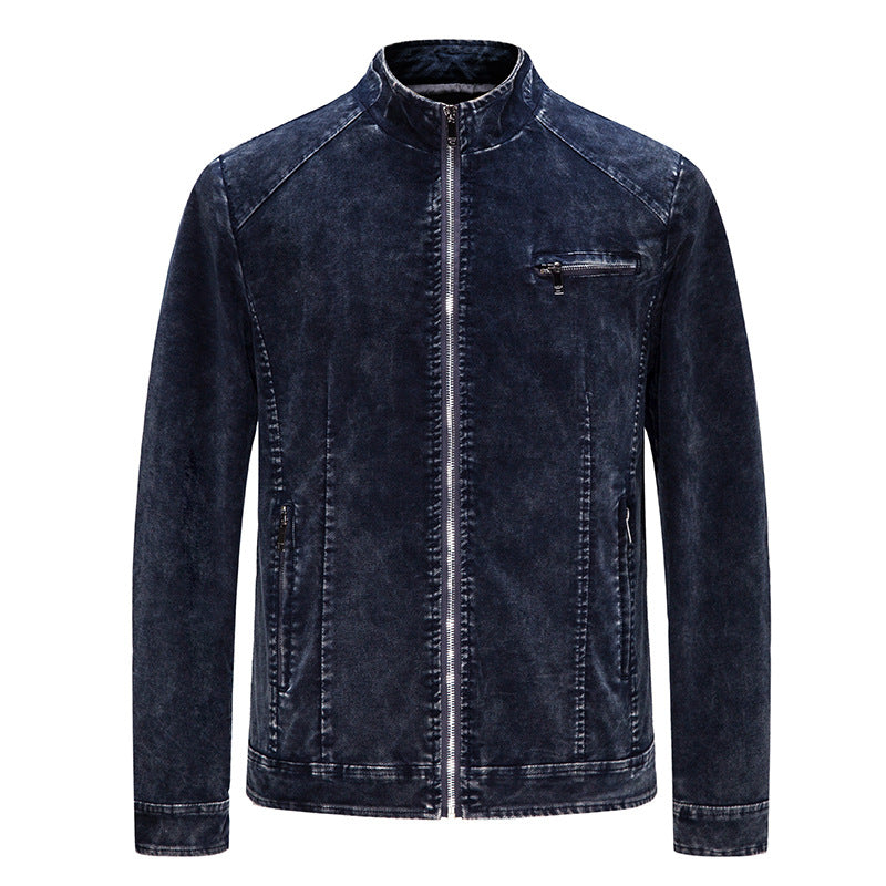 Herren Freizeitjacke Denim Look Modern Slim Fit