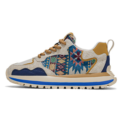 Damen Sneaker Sportlich Bunt Ethno Muster Flexibel