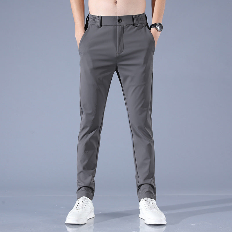 Herren Slim Fit Businesshose Elegant Schwarz