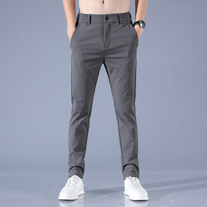 Herren Slim Fit Businesshose Elegant Schwarz