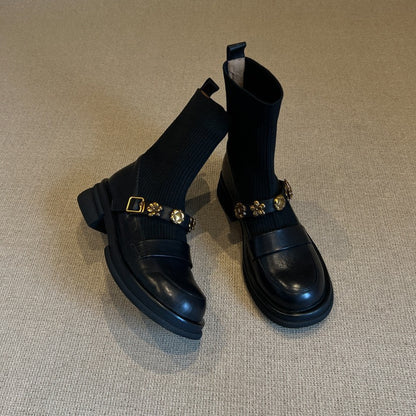 Damen Stiefel Ankle Boots Schnürsenkel Elegante Schwarz - BerlinGlamour
