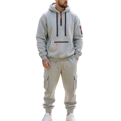 Herren Sportset mit Kapuzenpullover und Cargo-Hosen