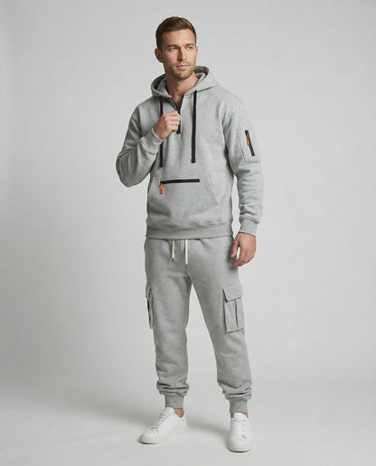 Herren Freizeitanzug Hoodie Jogginghose Sportlich - BerlinGlamour