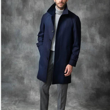 Herren Trenchcoat Eleganter Taillengürtel Moderner Mantel