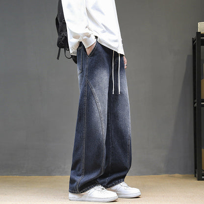 Herren Jeanshose Weit Bequem Elastisch Modern