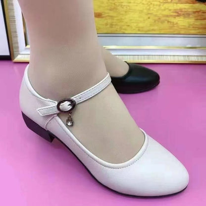 Damen Ballerinas Bequem Modisch Riemen Schuhe