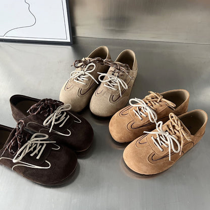 Damen Sneaker Wildleder Modisch Schnürsystem