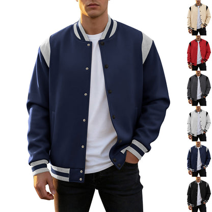 Herren Baseballjacke Sportlich Trendig Schwarz - BerlinGlamour