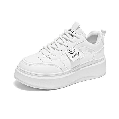 Damen Sneaker Hochflächige Sohle Bequem Sportlich