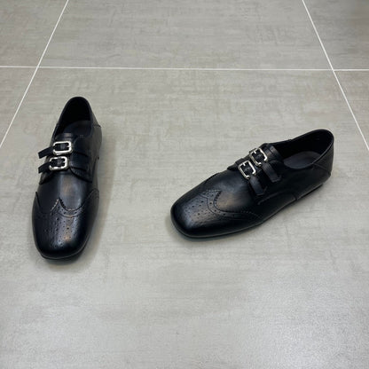 Damen Schuhe Lackleder Elegant Schnalle Schwarz
