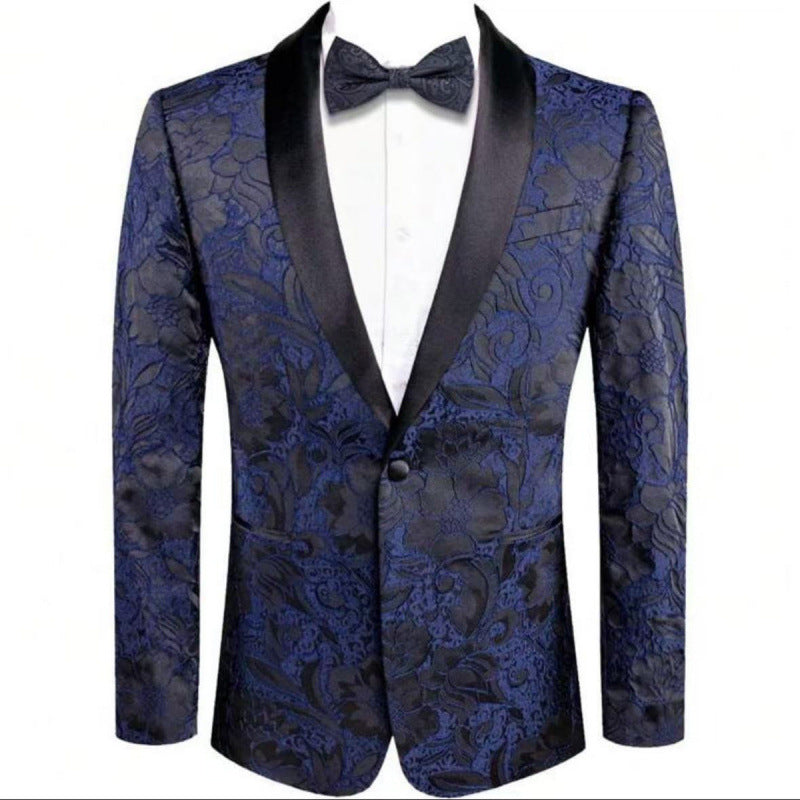 Herren Smoking Blazer Modern Festlich Schwarz