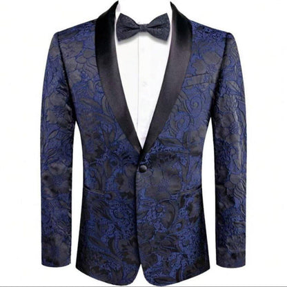 Herren Smoking Blazer Modern Festlich Schwarz