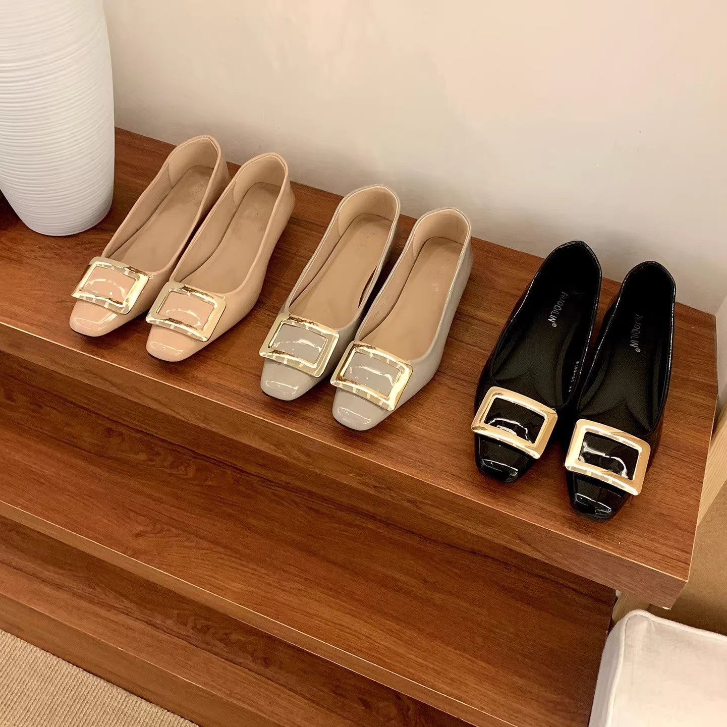 Damen Ballerinas Elegante Schuhe mit Schnallenverschluss - BerlinGlamour