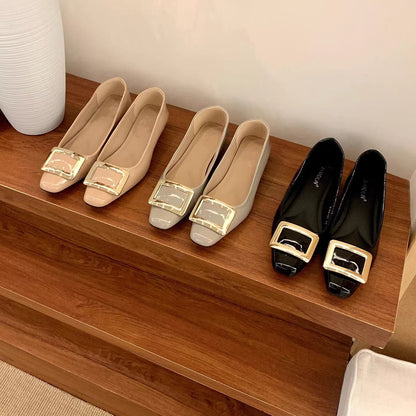 Damen Ballerinas Elegante Schuhe mit Schnallenverschluss - BerlinGlamour