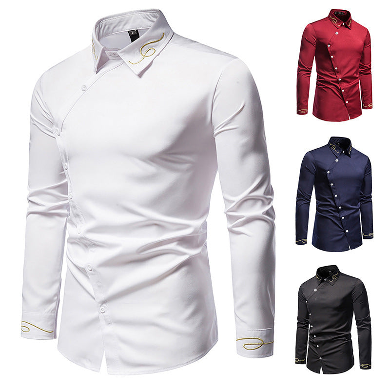 Eleganter Langarmhemd mit dekorativen Knopfdetails BerlinGlamour