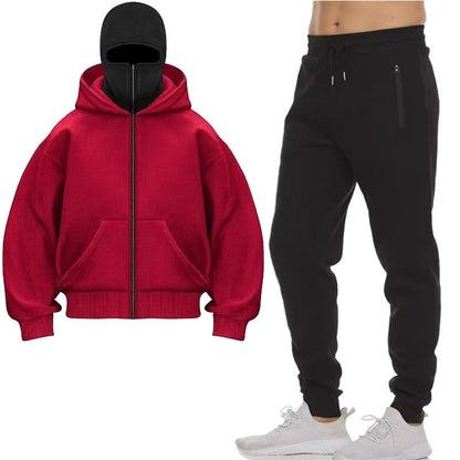 Herren Jogginganzug Kapuzenjacke Hochkragen Sportlich - BerlinGlamour