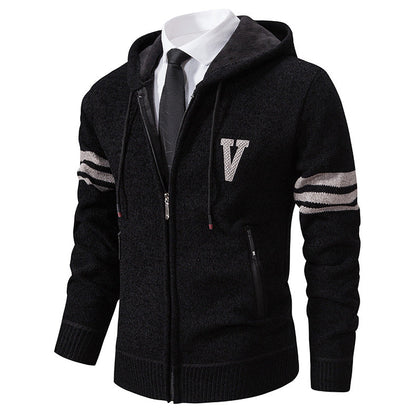 Herren Freizeitjacke Stehkragen Kontraststreifen Modern
