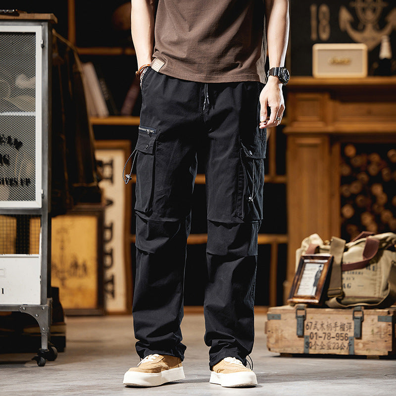 Herren Cargo-Hose Mehrertaschen Freizeit-Hose
