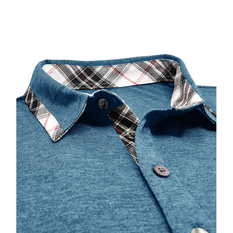 Herren Polohemd Kurzarm Karomuster Modern Berlin Style