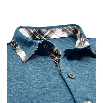 Herren Polohemd Kurzarm Karomuster Modern Berlin Style