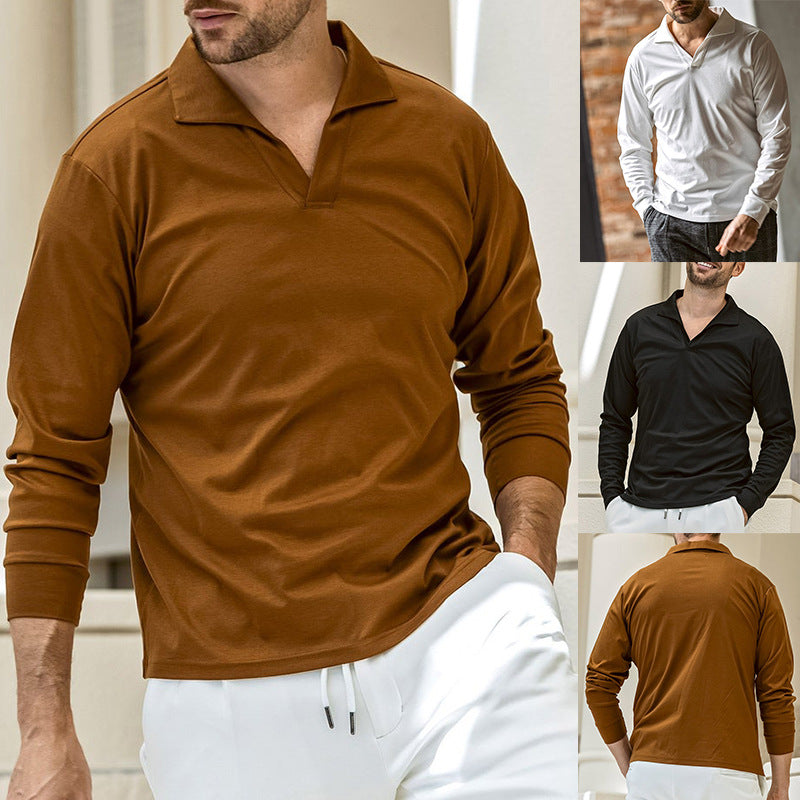 Herren Poloshirt Langarm Modern Kragen Berlin Style - BerlinGlamour