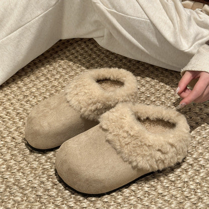 Damen Hausschuhe Flauschig Warm mit Kunstfell Überzug
