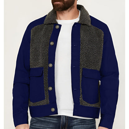 Herren Fleecejacke Modisch Warm Mit Futter