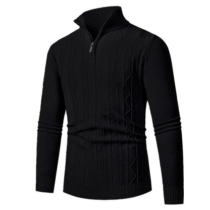 Herren Pullover Modern Stehkragen Struktur Muster