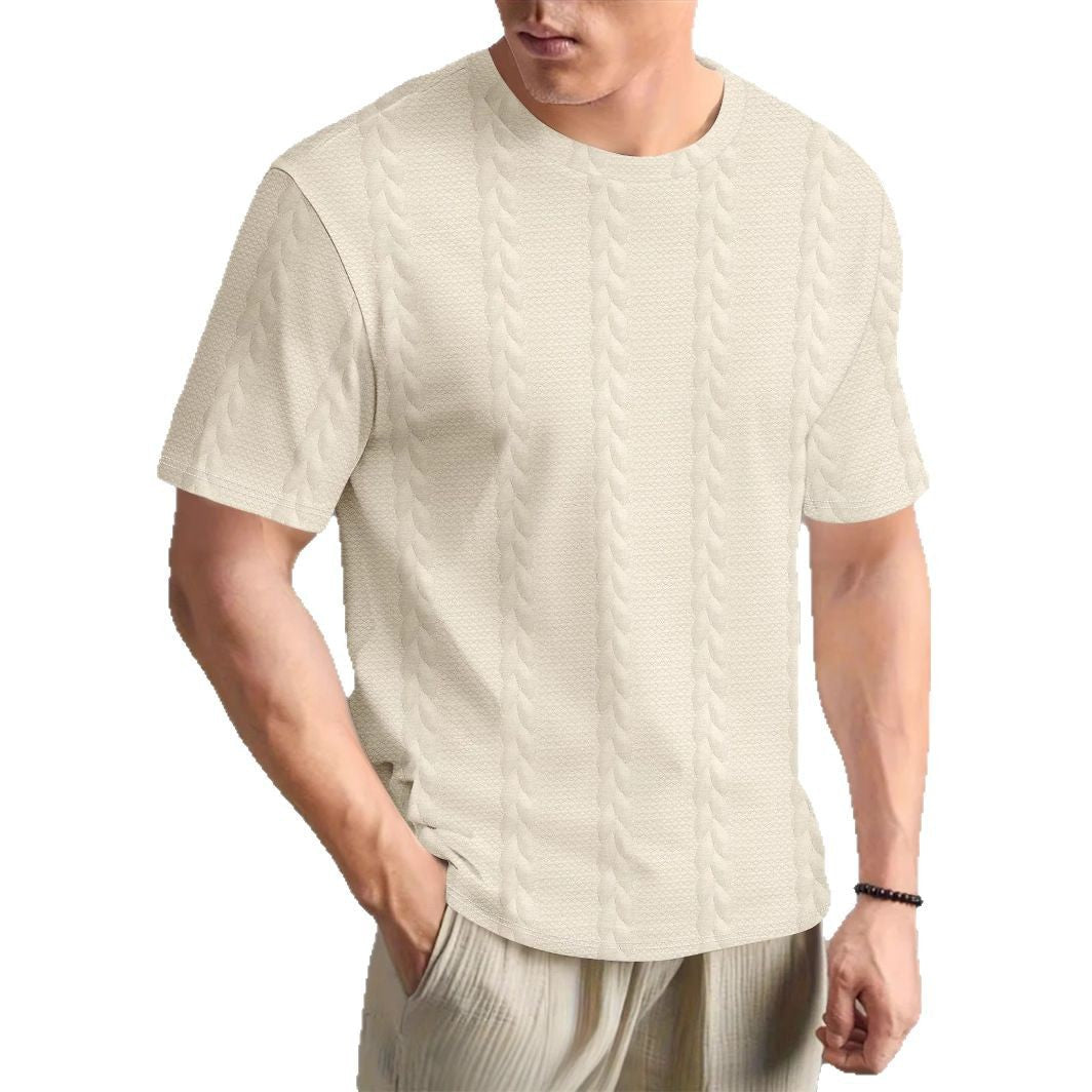 Herren T-Shirt Lässig Strukturiert Urban Style