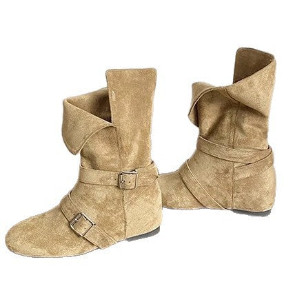 Damen Stiefel Ankle Boots Schnalle Schuhe Modern