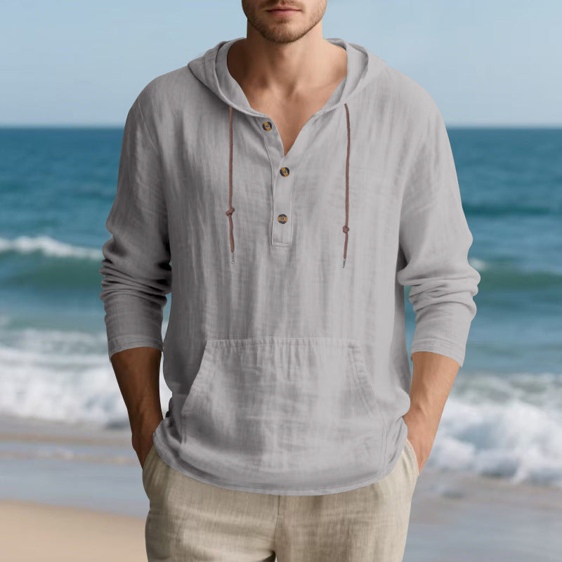 Herren Kapuzenshirt Lässig Mit Kängurutasche Modern