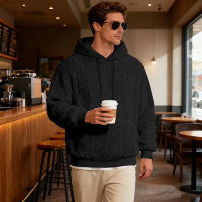 Herren Hoodie Fleece Weich Warm Strukturierung