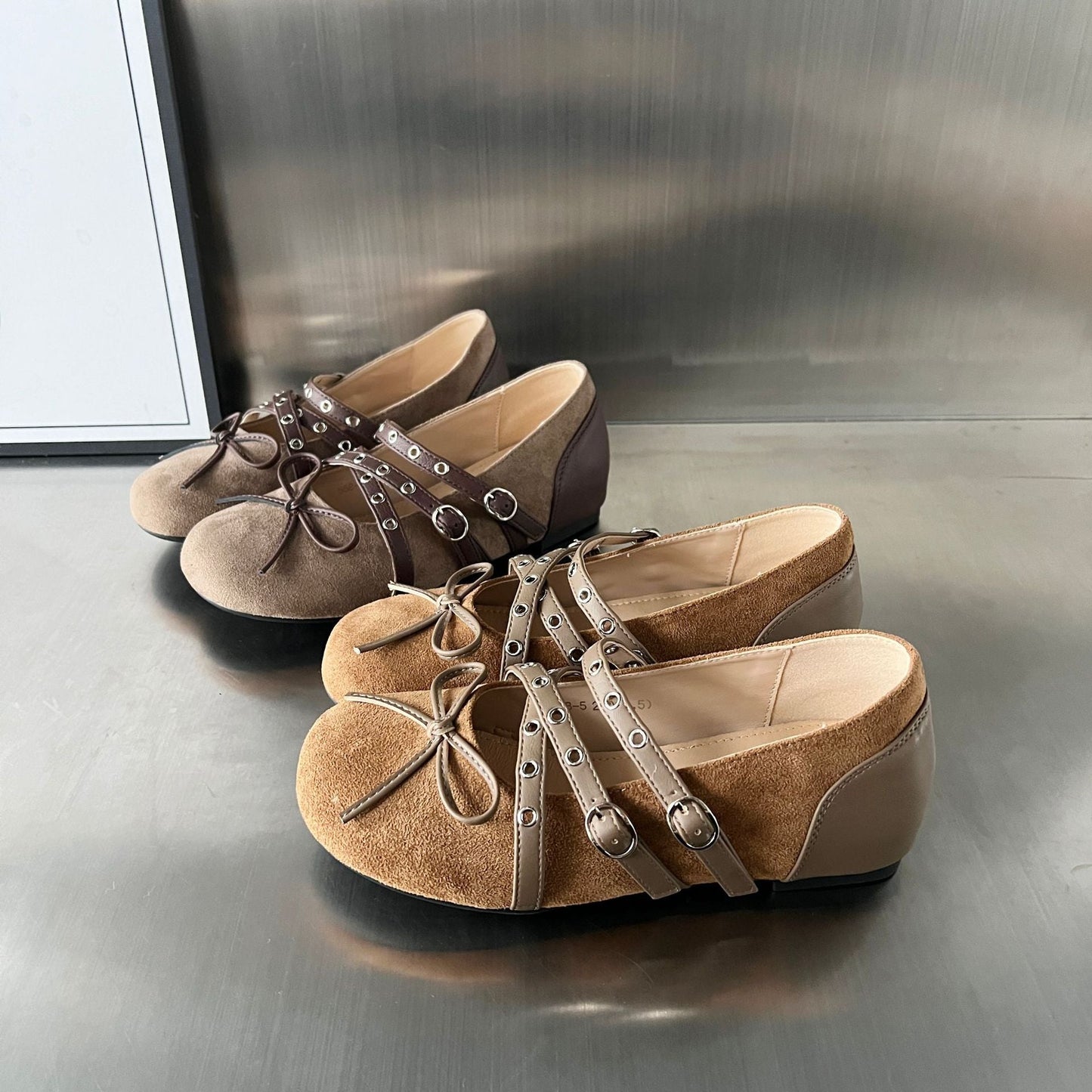 Damen Mokassins Elegante Schnallen Schuhe Frauen Mode