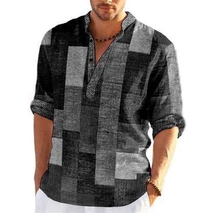 Herren Kurzarm-Hemd Karo Muster Trendig Modern