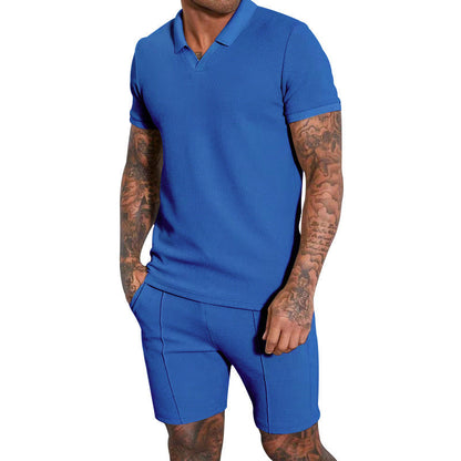 Herren Poloshirt und Shorts Set Sommer Komfort