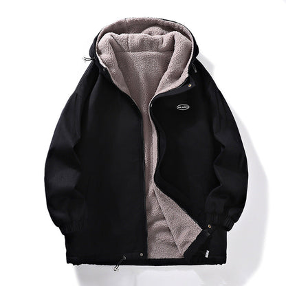 Herren Fleecejacke Warm Schützender Kragen Modern