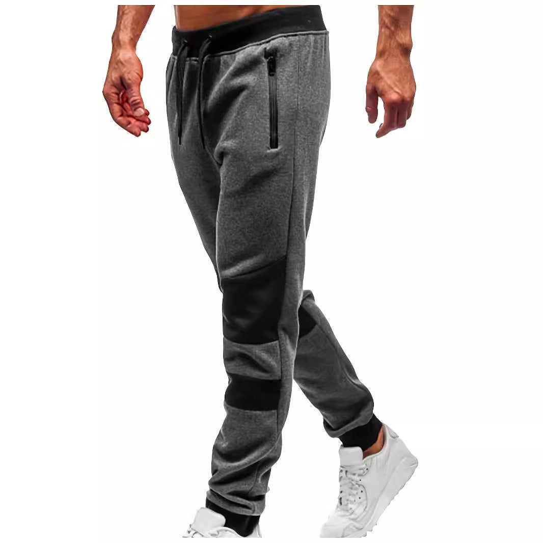 Herren Jogginghose Sportlich Mit Kontraststreifen Grau