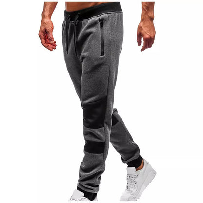 Herren Jogginghose Sportlich Mit Kontraststreifen Grau
